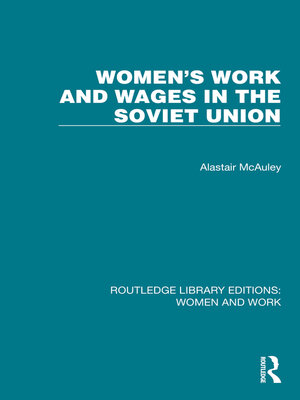 cover image of Women's Work and Wages in the Soviet Union